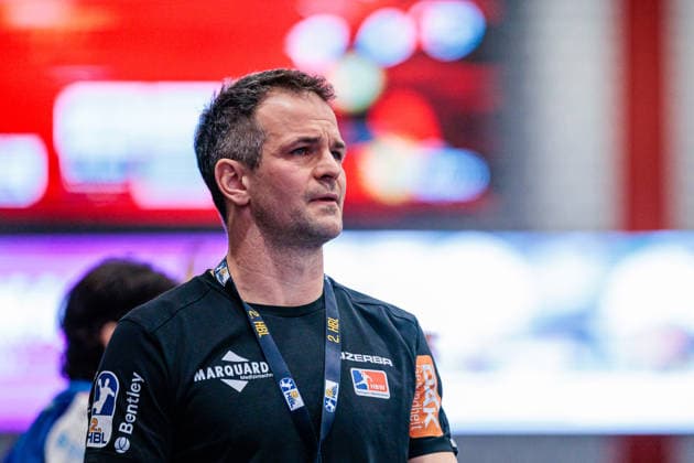 Matthias Flohr (HBW Balingen-Weilstetten, Trainer) ist enttaeuscht unzufrieden GER, TuS N-Luebbecke vs. HBW Balingen-Weilstetten, Handball, 2. Bundesliga, 21. Spieltag, Spielzeit 2025 2026, 25.02.2026 GER, TuS N-Luebbecke vs. HBW Balingen-Weilstetten, Handball, 2. Bundesliga, 21. Spieltag, Spielzeit 2025 2026, 25.02.2026 Luebbecke Copyright: xEibner-Pressefoto JanxRollingerx EP_JSK