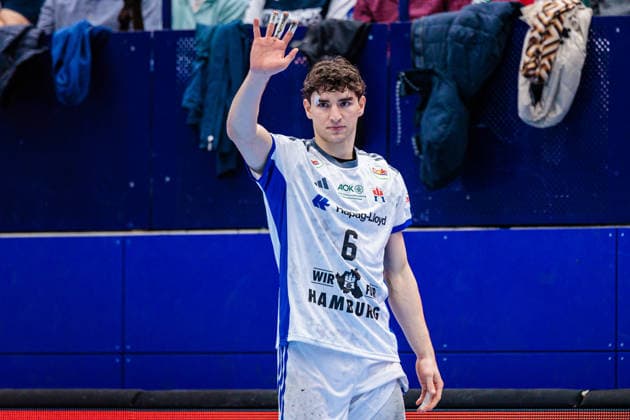 Elias Kofler (Handball Verein Hamburg, 06) gestikuliert GER, TBV Lemgo Lippe vs. Handball Sport Verein Hamburg, Handball, 1. Bundesliga, 23. Spieltag, Spielzeit 2025 2026, 26.02.2026 GER, TBV Lemgo Lippe vs. Handball Sport Verein Hamburg, Handball, 1. Bundesliga, 23. Spieltag, Spielzeit 2025 2026, 26.02.2026 Lemgo Copyright: xEibner-Pressefoto JanxRollingerx EP_JSK