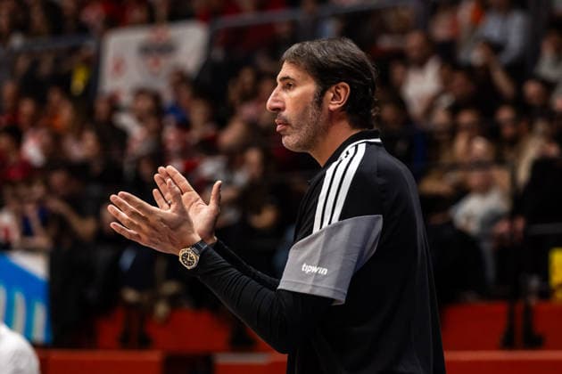 GER, FIBA Basketball World Cup 2027, European Qualifiers, Kroatien-Deutschland. 27.02.2026, Drazen Petrovic Basketball Center, Zagreb, GER, FIBA Basketball World Cup 2027, European Qualifiers, Kroatien-Deutschland. Ãlex Mumbru (Trainer, Deutschland) Â Foto: Alexander Trienitz Zagreb Drazen Petrovic Basketball Center Zagreb Kroatien