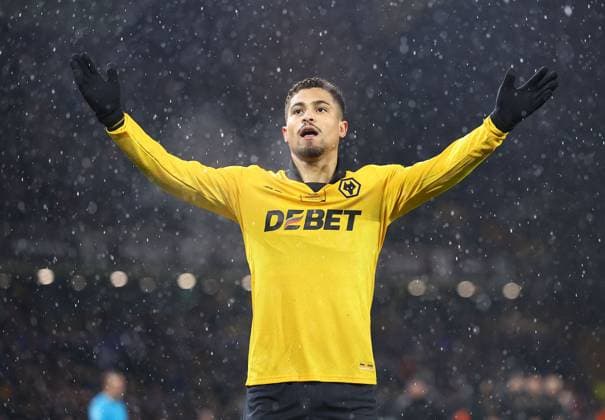 Joao Gomes of Wolverhampton Wanderers celebrates scoring the opening goal Wolverhampton Wanderers v Aston Villa, Premier League, Football, Molineux, Wolverhampton, UK - 27 Feb 2026Wolverhampton Molineux United Kingdom EDITORIAL USE ONLY No use with unauthorised audio, video, data, fixture lists, club league logos or live services. Online in-match use limited to 120 images, no video emulation. No use in betting, games or single club league player publications. Copyright: xMichaelxZemanek Shutterstockx 16701657y