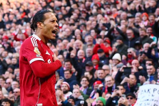 Virgil van Dijk of Liverpool scores to make it 2-0 and celebrates Liverpool v West Ham United, Premier League, Football, Anfield, Liverpool, UK - 28 Feb 2026Liverpool Anfield United Kingdom EDITORIAL USE ONLY No use with unauthorised audio, video, data, fixture lists, club league logos or live services. Online in-match use limited to 120 images, no video emulation. No use in betting, games or single club league player publications. Copyright: xPaulxCurrie Shutterstockx 16708425cc