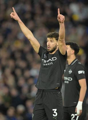 Ruben Dias of Manchester City Leeds United v Manchester City, Premier League, Football, Elland Road, Leeds, UK - 28 Feb 2026Leeds Elland Road United Kingdom EDITORIAL USE ONLY No use with unauthorised audio, video, data, fixture lists, club league logos or live services. Online in-match use limited to 120 images, no video emulation. No use in betting, games or single club league player publications. Copyright: xGreigxCowie Shutterstockx 16708637ae
