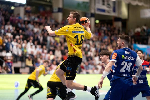 Tim Gruener (HBW Balingen Weilstetten, 18), HBW Balingen Weilstetten vs. HSC 2000 Coburg, Handball, 2. Bundesliga, 22. Spieltag, Saison 2025 2026, 28.02.2026 Eibner-Pressefoto Andreas Ulmer HBW Balingen Weilstetten vs. HSC 2000 Coburg, Handball, 2. Bundesliga, 22. Spieltag, Saison 2025 2026, 28.02.2026 Balingen Copyright: xEibner-Pressefoto AndreasxUlmerx EP_AUR