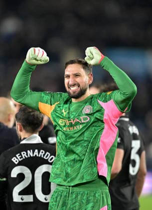 Goalkeeper Gianluigi Donnarumma celebrates at the end of the game Leeds United v Manchester City, Premier League, Football, Elland Road, Leeds, UK - 28 Feb 2026Leeds Elland Road United Kingdom EDITORIAL USE ONLY No use with unauthorised audio, video, data, fixture lists, club league logos or live services. Online in-match use limited to 120 images, no video emulation. No use in betting, games or single club league player publications. Copyright: xGreigxCowie Shutterstockx 16708637bb