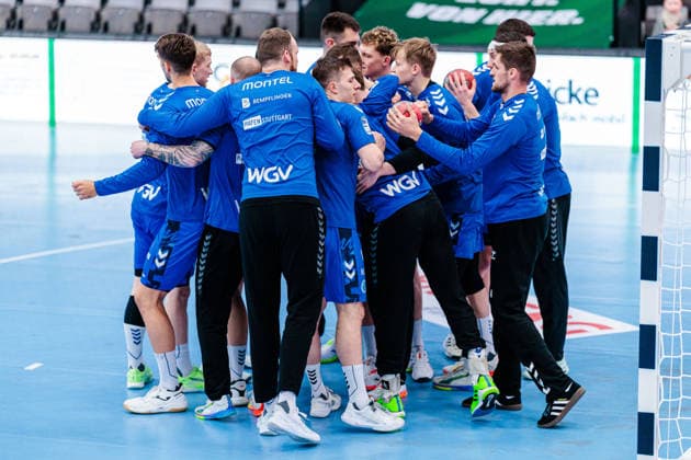 Mannschaftskreis TVB Stuttgart GER, GWD Minden vs. TVB Stuttgart, Handball, 1. Bundesliga, 23. Spieltag, Spielzeit 2025 2026, 01.03.2026 GER, GWD Minden vs. TVB Stuttgart, Handball, 1. Bundesliga, 23. Spieltag, Spielzeit 2025 2026, 01.03.2026 Minden Copyright: xEibner-Pressefoto JanxRollingerx EP_JSK