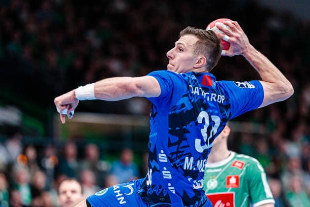 Marco Mengon (TVB Stuttgart, 30) im Torwurf GER, GWD Minden vs. TVB Stuttgart, Handball, 1. Bundesliga, 23. Spieltag, Spielzeit 2025 2026, 01.03.2026 GER, GWD Minden vs. TVB Stuttgart, Handball, 1. Bundesliga, 23. Spieltag, Spielzeit 2025 2026, 01.03.2026 Minden Copyright: xEibner-Pressefoto JanxRollingerx EP_JSK