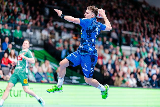 Max Haefner (TVB Stuttgart, 03) im Torwurf GER, GWD Minden vs. TVB Stuttgart, Handball, 1. Bundesliga, 23. Spieltag, Spielzeit 2025 2026, 01.03.2026 GER, GWD Minden vs. TVB Stuttgart, Handball, 1. Bundesliga, 23. Spieltag, Spielzeit 2025 2026, 01.03.2026 Minden Copyright: xEibner-Pressefoto JanxRollingerx EP_JSK