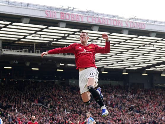 Manchester, England, 1st March 2026. Benjamin Sesko of Manchester United, ManU celebrates scoring the second goal during the Manchester United vs Crystal Palace Premier League match at Old Trafford, Manchester. Picture credit should read: Andrew Yates Sportimage EDITORIAL USE ONLY. No use with unauthorised audio, video, data, fixture lists, club league logos or live services. Online in-match use limited to 120 images, no video emulation. No use in betting, games or single club league player publications. SPI_062_AY_Man_Utd_Palace SPI-4566-0062
