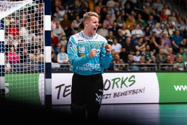 Kristian SAEVERAS (FRISCH AUF! Goeppingen, 12) Jubel, Freude, Leidenschaft, Erfolg, Emotion, Begeisterung, positive Emotionen GER, TSV Hannover-Burgdorf vs. FRISCH AUF! Goeppingen, Handball, Bundesliga, 23. Spieltag, Spielzeit 2025 2026, 01.03.2026, GER, TSV Hannover-Burgdorf vs. FRISCH AUF! Goeppingen, Handball, Bundesliga, 23. Spieltag, Spielzeit 2025 2026, 01.03.2026, Hannover Copyright: xEibnerxPressefoto OliverxSchmidtx EP_OST