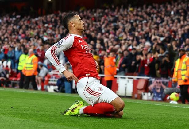 William Saliba of Arsenal celebrates scoring the opening goal Arsenal v Chelsea, Premier League, Football, Emirates Stadium, London, UK - 01 Mar 2026London Emirates Stadium United Kingdom EDITORIAL USE ONLY No use with unauthorised audio, video, data, fixture lists, club league logos or live services. Online in-match use limited to 120 images, no video emulation. No use in betting, games or single club league player publications. Copyright: xMichaelxZemanek Shutterstockx 16708844v