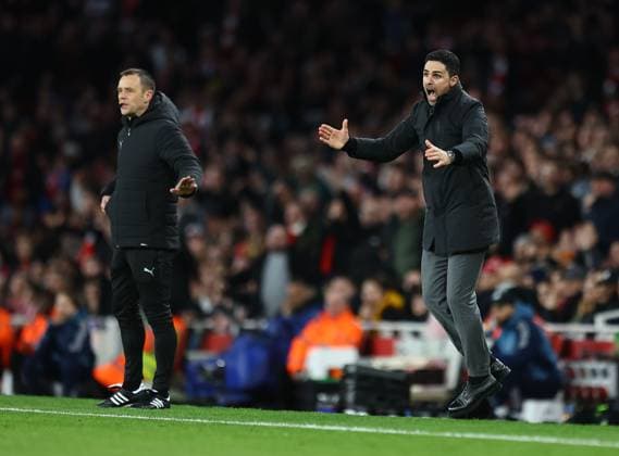 Mikel Arteta manager of Arsenal reacts Arsenal v Chelsea, Premier League, Football, Emirates Stadium, London, UK - 01 Mar 2026London Emirates Stadium United Kingdom EDITORIAL USE ONLY No use with unauthorised audio, video, data, fixture lists, club league logos or live services. Online in-match use limited to 120 images, no video emulation. No use in betting, games or single club league player publications. Copyright: xMichaelxZemanek Shutterstockx 16708844bc