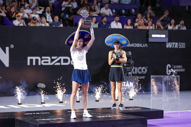 WTA, Tennis Damen MERIDA OPEN 2026 WTA MERIDA OPEN 2026 C. BUCSA VS M. FRECH 01032026 MERIDA, YUCATAN, MEXICO. Photo of spanish Cristina Bucsa, champion of the WTA Merida Open 2026 tournament, held at the Yucatan Country Club of Merida, Yucatan, Mexico. After defeating Magdalena Frech of Poland. Foto de la espanola Cristina Bucsa, campeona del torneo WTA Merida Open 2026, celebrado en el Yucatan Country Club de Merida, Yucatan, Mexico. Tras derrotar a Magdalena Frech de Polonia. PHOTO BY IMAGENSHOP AGENCIA FOTOGRAFICA MERIDA YUCATAN MEXICO Copyright: xISABELAxQUIROZx