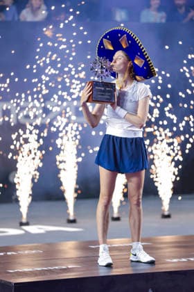 WTA, Tennis Damen MERIDA OPEN 2026 WTA MERIDA OPEN 2026 C. BUCSA VS M. FRECH 01032026 MERIDA, YUCATAN, MEXICO. Photo of spanish Cristina Bucsa, champion of the WTA Merida Open 2026 tournament, held at the Yucatan Country Club of Merida, Yucatan, Mexico. After defeating Magdalena Frech of Poland. Foto de la espanola Cristina Bucsa, campeona del torneo WTA Merida Open 2026, celebrado en el Yucatan Country Club de Merida, Yucatan, Mexico. Tras derrotar a Magdalena Frech de Polonia. PHOTO BY IMAGENSHOP AGENCIA FOTOGRAFICA MERIDA YUCATAN MEXICO Copyright: xISABELAxQUIROZx