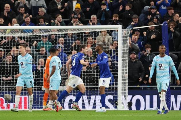 James Tarkowski of Everton celebrates their goal to make it 1-0 Everton v Burnley, Premier League, Football, Hill Dickinson Stadium, Liverpool, UK - 03 Mar 2026Liverpool Hill Dickinson Stadium United Kingdom EDITORIAL USE ONLY No use with unauthorised audio, video, data, fixture lists, club league logos or live services. Online in-match use limited to 120 images, no video emulation. No use in betting, games or single club league player publications. Copyright: xPhilxBryan Shutterstockx 16719989w