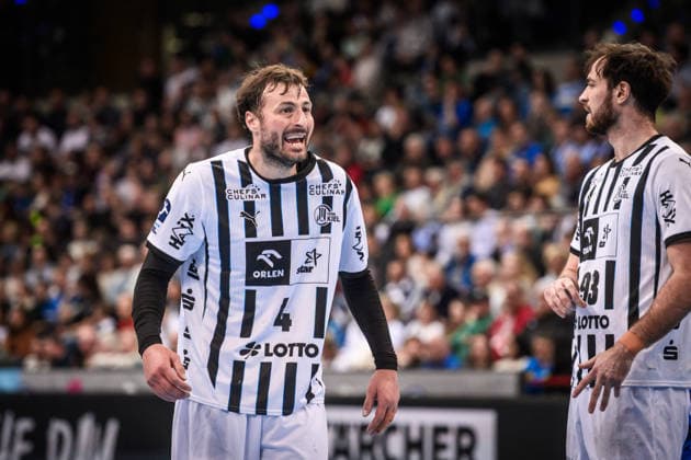 Domagoj Duvnjak (THW Kiel, 04) und Veron Nacinovic (THW Kiel, 93), re. GER, TVB Stuttgart - THW Kiel, DAIKIN HBL, Handball, Bundesliga, 24. Spieltag, Spielzeit 2025 2026, 05.03.2026 GER, TVB Stuttgart - THW Kiel, DAIKIN HBL, Handball, Bundesliga, 24. Spieltag, Spielzeit 2025 2026, 05.03.2026 Stuttgart Copyright: xSandyxDinkelackerx EP_SDR