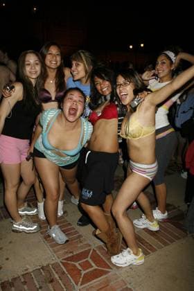 December 14, 2006 - Westwood, CA, U.S. - 13 December 2006 - Westwood, California - UCLA students participate in the Undie Run . Over five thousand University of California - Los Angeles students run through the streets in their underwear to ensure good grades on their final exams. Photo Credit: Russ Elliot AdMedia Copyright: xRussxElliotAdmediax