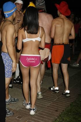 December 14, 2006 - Westwood, CA, U.S. - 13 December 2006 - Westwood, California - UCLA students participate in the Undie Run . Over five thousand University of California - Los Angeles students run through the streets in their underwear to ensure good grades on their final exams. Photo Credit: Russ Elliot AdMedia Copyright: xRussxElliotAdmediax