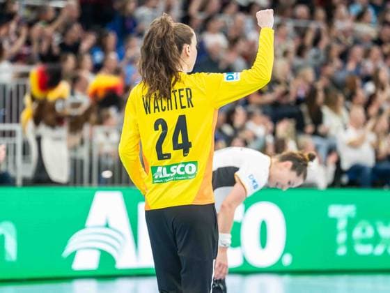 Sarah Wachter (Deutschland, 24) ballt die Jubelfaust, Deutschland vs. Slowenien, Handball, EM-Qualifikation, Frauen, Spielzeit 2025 2026, 08.03.2026, Deutschland vs. Slowenien, Handball, EM-Qualifikation, Frauen, Spielzeit 2025 2026, 08.03.2026 Heidelberg Copyright: xEibner-Pressefoto MichaelxSchmidx EP_MST