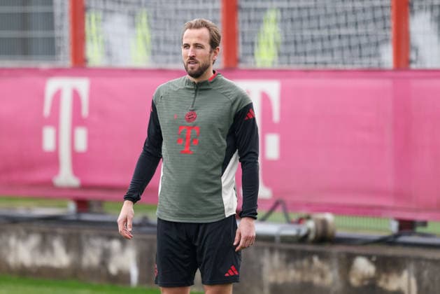 Harry Kane (FC Bayern Muenchen, 09), GER, Abschlusstraining, FC Bayern Muenchen, Fussball, UEFA Champions League, Achtelfinale, Hinspiel, Saison 2025 2026, 09.03.2026, GER, Abschlusstraining, FC Bayern Muenchen, Fussball, UEFA Champions League, Achtelfinale, Hinspiel, Saison 2025 2026, 09.03.2026 Muenchen Copyright: xEibner-Pressefoto JennixMaulx EP_JML