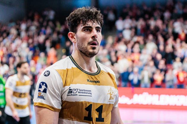 Doruk Pehlivan (HC Elbflorenz 2006, 11) ist enttaeuscht traurig nach 34:31 Niederlage GER, TuS N-Luebbecke vs. HC Elbflorenz 2006, Handball, 2. Bundesliga, 23. Spieltag, Spielzeit 2025 2026, 09.03.2026 GER, TuS N-Luebbecke vs. HC Elbflorenz 2006, Handball, 2. Bundesliga, 23. Spieltag, Spielzeit 2025 2026, 09.03.2026 Luebbecke Copyright: xEibner-Pressefoto JanxRollingerx EP_JSK