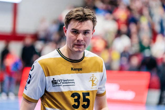 Jannik Dutschke (HC Elbflorenz 2006, 35) ist enttaeuscht traurig nach 34:31 Niederlage GER, TuS N-Luebbecke vs. HC Elbflorenz 2006, Handball, 2. Bundesliga, 23. Spieltag, Spielzeit 2025 2026, 09.03.2026 GER, TuS N-Luebbecke vs. HC Elbflorenz 2006, Handball, 2. Bundesliga, 23. Spieltag, Spielzeit 2025 2026, 09.03.2026 Luebbecke Copyright: xEibner-Pressefoto JanxRollingerx EP_JSK