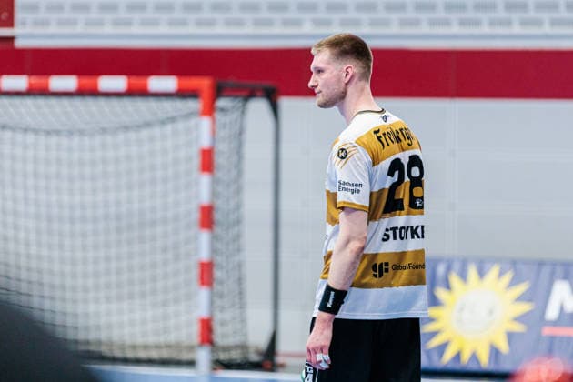 Timo Stoyke (HC Elbflorenz 2006, 28) ist enttaeuscht traurig nach 34:31 Niederlage GER, TuS N-Luebbecke vs. HC Elbflorenz 2006, Handball, 2. Bundesliga, 23. Spieltag, Spielzeit 2025 2026, 09.03.2026 GER, TuS N-Luebbecke vs. HC Elbflorenz 2006, Handball, 2. Bundesliga, 23. Spieltag, Spielzeit 2025 2026, 09.03.2026 Luebbecke Copyright: xEibner-Pressefoto JanxRollingerx EP_JSK
