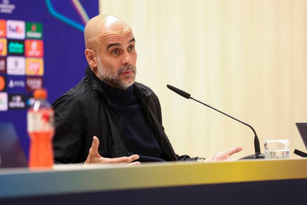 March 10, 2026, Madrid, Madrid, Spain: Pep Guardiola, head coach, attends the press conference, PK, Pressekonferenz of Manchester City ahead the UEFA Champions League 2025 26, Round of 16 first leg, football match against Real Madrid at Santiago Bernabeu stadium on March 10, 2026, in Madrid, Spain. Manchester City Press Conference - UEFA Champions League 2025 26 Round Of 16 First Leg - ZUMAa181 20260310_zaa_a181_034 Copyright: xIrinaxR.xHipolitox