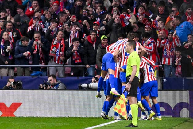 March 10, 2026, Madrid, Madrid, Spain: MARCOS LLORENTE of Atletico de Madrid celebrates with teammates after scoring during the Champions League round of 16 match between ATLETICO DE MADRID and TOTTENHAM HOTSPUR, held on March 10, 2026, at the Riyadh Air Metropolitano, Madrid, Spain. ATLETICO DE MADRID Vs TOTTENHAM HOTSPUR Champions League Match, Season 25 26 (03 10 26) - ZUMAc312 20260310_zsp_c312_036 Copyright: xOscarxManuelxSanchezx