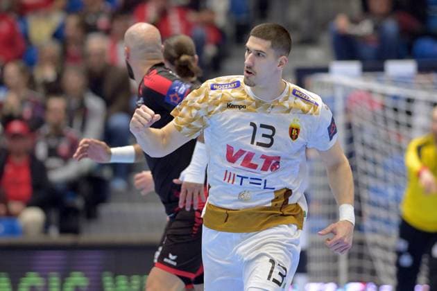 Jubel bei Uros Mitrovic (HC Vardar 13) , GER, MT Melsungen - HC Vardar 1961 PRO Skopje (MKD), Handball, EHF European League Maenner, Main Round, Saison 2025 2026, 10.03.2026, GER, MT Melsungen - HC Vardar Skopje, Handball, EHF Maenner, Main Round, Saison 2025 2026, 10.03.2026 Kassel Copyright: xEibner-Pressefotox xRolandxSippelx EP_RSL
