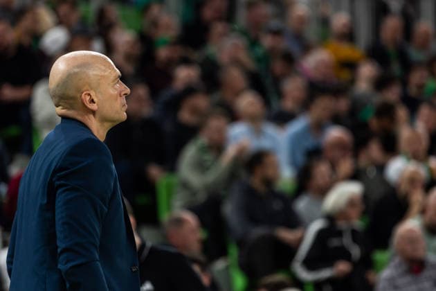 GER, BKT EuroCup, Saison 2025 2026, Achteffinale, Cedevita Olimpija Ljubljana- Niners Chemnitz 11.03.2026, Arena Stozice, Ljubljana, GER, BKT EuroCup, Saison 2025 2026, Achteffinale, Cedevita Olimpija Ljubljana- Niners Chemnitz Rodrigo Pastore (Head Coach), Niners Chemnitz Foto Alexander Trienitz Ljubljana Arena Stozice Slowenien