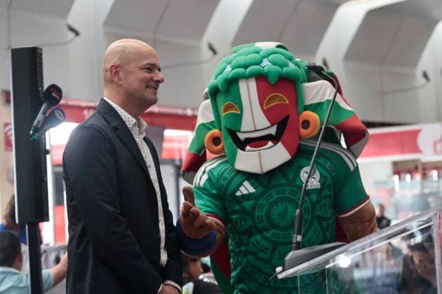 March 11, 2026, Mexico City, Cdmx, Mexico: At the Eastern Bus Terminal (TAPO), the bus company Autobuses de Oriente (ADO) unveiled the official bus of the Mexican National Football Team, which will transport them throughout the 2026 FIFA World Cup, WM, Weltmeisterschaft, Fussball This brand-new bus features details and logos of the team, along with the slogan Lovers of Pride. LUIS VALDIVIA FIGUEROA, General Manager of TAPO, emphasized that this initiative connects sports and national identity with the millions of football fans. Mexico City Mexico - ZUMAp204 20260311_zip_p204_033 Copyright: xJosuexPerezx