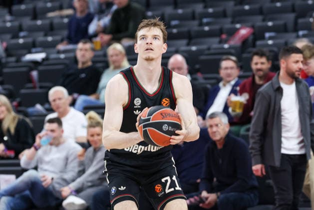 Justuz Hollatz (FC Bayern Basketball, 21), GER, FC Bayern Basketball vs. Anadolu Efes Istanbul, Basketball, Euroleague, 31. Spieltag, Saison 2025 2026, 12.03.2026, GER, FC Bayern Basketball vs. Anadolu Efes Istanbul, Basketball, Euroleague, 31. Spieltag, Saison 2025 2026, 12.03.2026 Muenchen Copyright: xEibner-Pressefoto JennixMaulx EP_JML