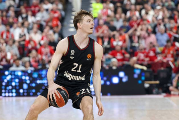 Justuz Hollatz (FC Bayern Basketball, 21), GER, FC Bayern Basketball vs. Anadolu Efes Istanbul, Basketball, Euroleague, 31. Spieltag, Saison 2025 2026, 12.03.2026, GER, FC Bayern Basketball vs. Anadolu Efes Istanbul, Basketball, Euroleague, 31. Spieltag, Saison 2025 2026, 12.03.2026 Muenchen Copyright: xEibner-Pressefoto JennixMaulx EP_JML