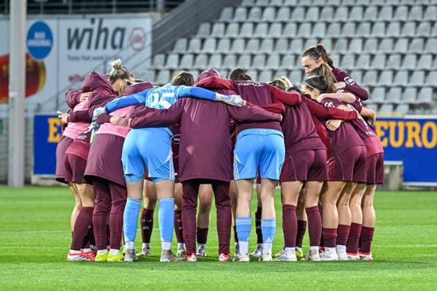 Team 1. FC Nuernberg GER, SC Freiburg - 1. FC Nuernberg, Frauen-Fussball, Google Pixel Frauen-Bundesliga, 20. Spieltag, Saison 2025 2026, 13.03.2026 DFB REGULATIONS PROHIBIT ANY USE OF PHOTOGRAPHS AS IMAGE SEQUENCES AND OR QUASI-VIDEO GER, SC Freiburg - 1. FC Nuernberg, Frauen-Fussball, Google Pixel Frauen-Bundesliga, 20. Spieltag, Saison 2025 2026, 13.03.2026 Freiburg Copyright: xEibner-Pressefoto ThomasxHessx EP_THS