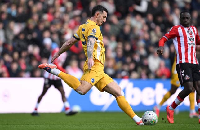 Lewis Dunk of Brighton & Hove Albion clears the ball Sunderland v Brighton and Hove Albion, Premier League, Football, Stadium of Light, Sunderland, UK - 14 Mar 2026Sunderland Stadium of Light United Kingdom EDITORIAL USE ONLY No use with unauthorised audio, video, data, fixture lists, club league logos or live services. Online in-match use limited to 120 images, no video emulation. No use in betting, games or single club league player publications. Copyright: xGreigxCowie Shutterstockx 16757170am