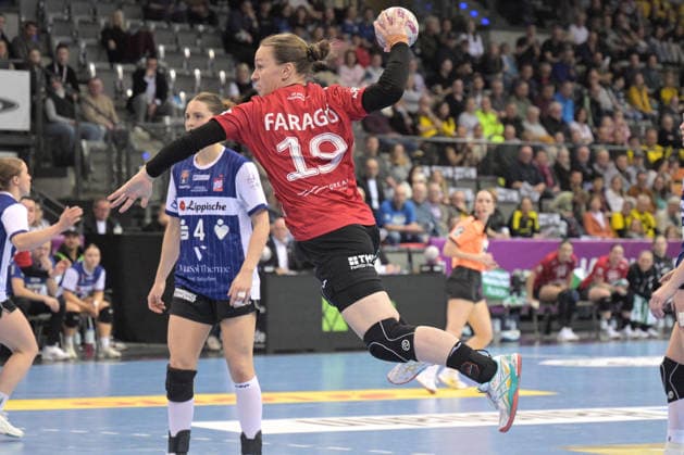 Luca Farago (Thueringer HC, 19) beim Wurf Tor Thueringer HC vs. HSG Blomberg-Lippe, Handball, Frauen, DHB Pokal Haushahn Final 4, Finale, Saison 2025 2026, 15.03.2026 Thueringer HC vs. HSG Blomberg-Lippe, Handball, Frauen, DHB Pokal Haushahn Final 4, Finale, Saison 2025 2026, 15.03.2026 Stuttgart Copyright: xEibner-Pressefoto TobiasxBaurx EP_TBR