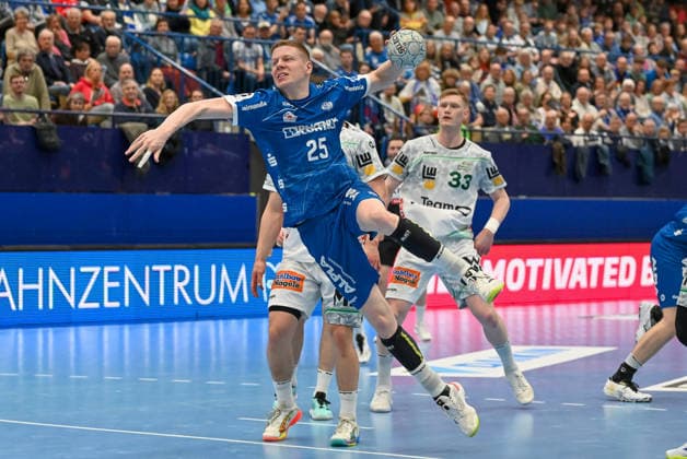Nils Versteijnen (TBV Lemgo Lippe, 25) wirft TBV Lemgo Lippe vs. Frisch Auf Goeppingen, Handball, 1. Bundesliga, 25. Spieltag, Saison 2025 2026, 15.03.2026, TBV Lemgo Lippe vs. Frisch Auf Goeppingen, Handball, 1. Bundesliga, 25. Spieltag, Saison 2025 2026, 15.03.2026 Lemgo Copyright: xEibner-Pressefoto RobertxGertzenx EP_RGN