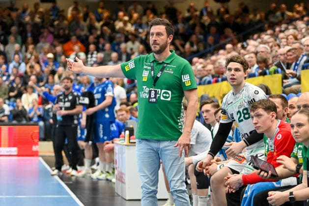 Benjamin Matschke (Frisch Auf Goeppingen, Trainer) gestikulier TBV Lemgo Lippe vs. Frisch Auf Goeppingen, Handball, 1. Bundesliga, 25. Spieltag, Saison 2025 2026, 15.03.2026, TBV Lemgo Lippe vs. Frisch Auf Goeppingen, Handball, 1. Bundesliga, 25. Spieltag, Saison 2025 2026, 15.03.2026 Lemgo Copyright: xEibner-Pressefoto RobertxGertzenx EP_RGN