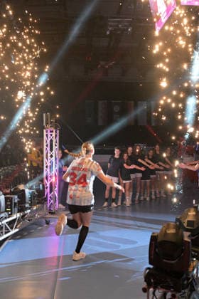 Einlauf ins Finale von Mia Ziercke (HSG Bensheim Auerbach, 34) HSG Bensheim Auerbach vs. BVB Borussia Dortmund Handball, Handball, Frauen, DHB Pokal Haushahn Final 4, Finale, Saison 2025 2026, 15.03.2026 HSG Bensheim Auerbach vs. BVB Borussia Dortmund Handball, Handball, Frauen, DHB Pokal Haushahn Final 4, Finale, Saison 2025 2026, 15.03.2026 Stuttgart Copyright: xEibner-Pressefoto TobiasxBaurx EP_TBR