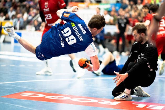 Stefan Bauer, (HBW Balingen Weilstetten, 99) HBW Balingen Weilstetten vs. Eulen Ludwigshafen, Handball, 2. Bundesliga, 24. Spieltag, Saison 2025 2026, 15.03.2026 Eibner-Pressefoto Andreas Ulmer HBW Balingen Weilstetten vs. Eulen Ludwigshafen, Handball, 2. Bundesliga, 24. Spieltag, Saison 2025 2026, 15.03.2026 Balingen Copyright: xEibner-Pressefoto AndreasxUlmerx EP_AUR
