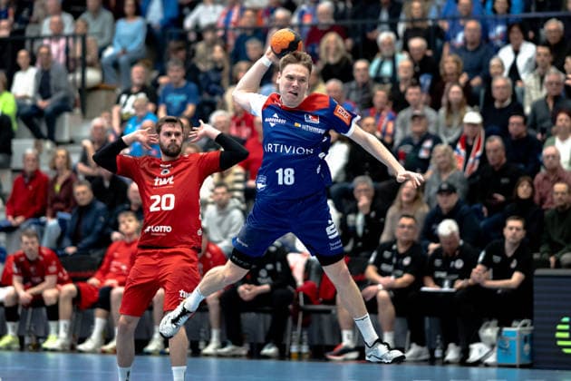 Tim Gruener (HBW Balingen Weilstetten, 18) HBW Balingen Weilstetten vs. Eulen Ludwigshafen, Handball, 2. Bundesliga, 24. Spieltag, Saison 2025 2026, 15.03.2026 Eibner-Pressefoto Andreas Ulmer HBW Balingen Weilstetten vs. Eulen Ludwigshafen, Handball, 2. Bundesliga, 24. Spieltag, Saison 2025 2026, 15.03.2026 Balingen Copyright: xEibner-Pressefoto AndreasxUlmerx EP_AUR