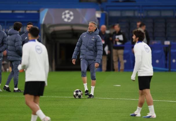 . - Paris Saint-Germain FC press conference, PK, Pressekonferenz and Training Session, MD-1, UEFA Champions League, Round Of 16, 2nd Leg, Chelsea FC v Paris Saint-Germain FC, Stamford Bridge Stadium, London, UK - 16th March 2026. Daniel Weir Crystal Pix Luis Enrique Manager of Paris Saint-Germain. - Paris Saint-Germain FC Press Conference and Training Session, MD-1, UEFA Champions League, Round Of 16, 2nd Leg, Chelsea FC v Paris Saint-Germain FC, Stamford Bridge Stadium, London, UK - 16th March 2026. Daniel Weir Crystal Pix London Stamford Bridge Stadium UK Copyright: xDanielxWeirx CP_PSG_Press Conference_Training_160326_DW44