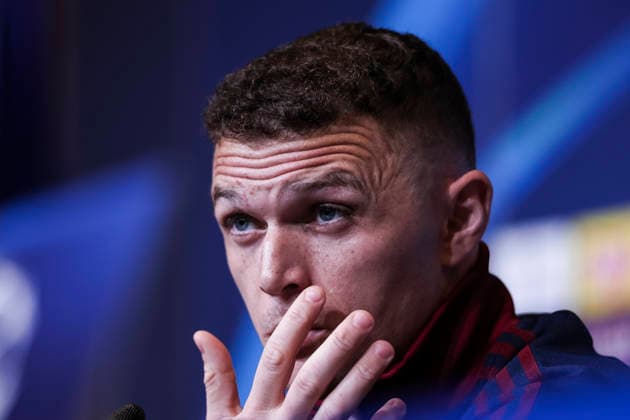 March 17, 2026, Barcelona, Barcelona, SPAIN: Kieran Trippier of Newcastle United, attends the press conference, PK, Pressekonferenz ahead of the UEFA Champions League 2025 26, football match against FC Barcelona, Barca at Spotify Camp Nou Stadium on March 17, 2026 in Barcelona, Spain. Newcastle United Training Session And Press Conference - UEFA Champions League 2025 26 - ZUMAa181 20260317_zaa_a181_100 Copyright: xJavierxBorregox