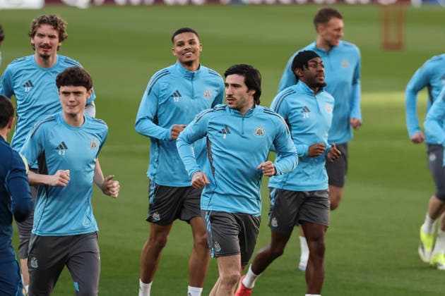 March 17, 2026, Barcelona, Barcelona, SPAIN: Sandro Tonali during the training day Newcastle United ahead UEFA Champions League 2025 26, football match against FC Barcelona, Barca at Spotify Camp Nou Stadium on March 17, 2026 in Barcelona, Spain. Newcastle United Training Session And press conference, PK, Pressekonferenz - UEFA Champions League 2025 26 - ZUMAa181 20260317_zaa_a181_127 Copyright: xJavierxBorregox