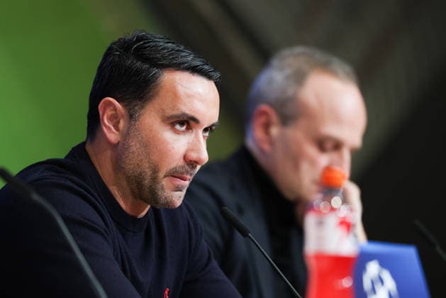 Raffaele Palladino (Atalanta Bergamo, Chef-Trainer) bei der Pressekonferenz, GER, Internationale Pressekonferenz, Atalanta Bergamo, Fussball, UEFA Champions League, Achtelfinale, Rueckspiel, Saison 2025 2026, 17.03.2026, GER, Internationale Pressekonferenz, Atalanta Bergamo, Fussball, UEFA Champions League, Achtelfinale, Rueckspiel, Saison 2025 2026, 17.03.2026 Muenchen Copyright: xEibner-Pressefoto JennixMaulx EP_JML