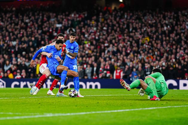 Viktor Gyökeres (FC Arsenal, 14), Jarell Quansah (Bayer 04 Leverkusen, 04), Janis Blaswich (Bayer 04 Leverkusen, 28) ENG, FC Arsenal vs. Bayer 04 Leverkusen, Fussball, UEFA Champions League, Achtelfinale, Spielzeit 2025 2026, 17.03.2026 ENG, FC Arsenal vs. Bayer 04 Leverkusen, Fussball, UEFA Champions League, Achtelfinale, Spielzeit 2025 2026, 17.03.2026 London Copyright: xEibner-Pressefoto MarcelxvonxFehrnx EP_MFN