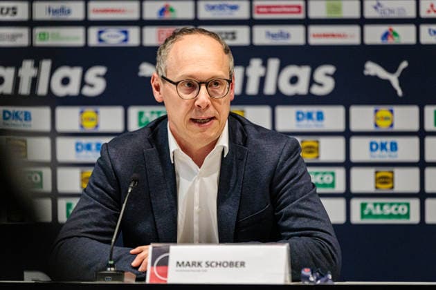 Pressekonferenz nach dem Spiel, Mark Schober (Vorstandsvorsitzender Deutscher Handball Bund DHB) GER, Deutschland (GER) vs. Aegypten (EGY), Handball, Laenderspiel, Spielzeit 2025 2026, 19.03.2026 GER, Deutschland (GER) vs. Aegypten (EGY), Handball, Laenderspiel, Spielzeit 2025 2026, 19.03.2026 Dortmund Copyright: xEibner-Pressefoto JanxRollingerx EP_JSK