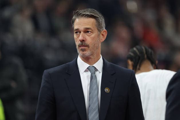 Jurica Golemac (Dubai Basketball, Chef-Trainer), GER, FC Bayern Basketball vs. Dubai Basketball, Basketball, Euroleague, 32. Spieltag, Saison 2025 2026, 19.03.2026, GER, FC Bayern Basketball vs. Dubai Basketball, Basketball, Euroleague, 32. Spieltag, Saison 2025 2026, 19.03.2026 Muenchen Copyright: xEibner-Pressefoto JennixMaulx EP_JML