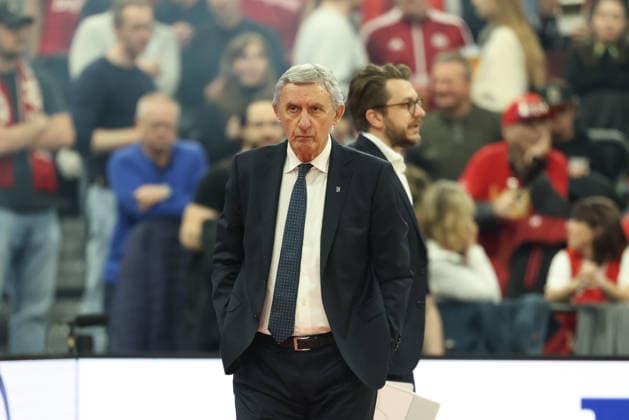 Svetislav Pesic (FC Bayern Basketball, Chef-Trainer), GER, FC Bayern Basketball vs. Dubai Basketball, Basketball, Euroleague, 32. Spieltag, Saison 2025 2026, 19.03.2026, GER, FC Bayern Basketball vs. Dubai Basketball, Basketball, Euroleague, 32. Spieltag, Saison 2025 2026, 19.03.2026 Muenchen Copyright: xEibner-Pressefoto JennixMaulx EP_JML