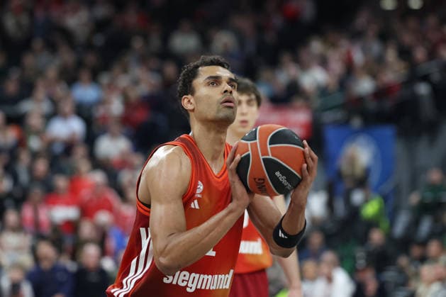 Oscar da Silva (FC Bayern Basketball, 01), GER, FC Bayern Basketball vs. Dubai Basketball, Basketball, Euroleague, 32. Spieltag, Saison 2025 2026, 19.03.2026, GER, FC Bayern Basketball vs. Dubai Basketball, Basketball, Euroleague, 32. Spieltag, Saison 2025 2026, 19.03.2026 Muenchen Copyright: xEibner-Pressefoto JennixMaulx EP_JML
